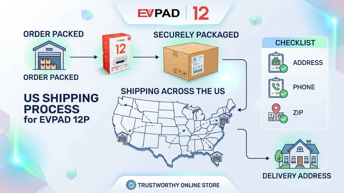 EVPAD 12P US local warehouse delivery checklist