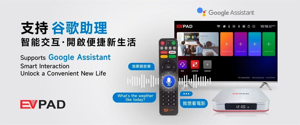 EVPAD 12S TV box Google Assistant support