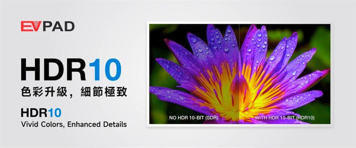 EVPAD 12S TV box HDR10 display support
