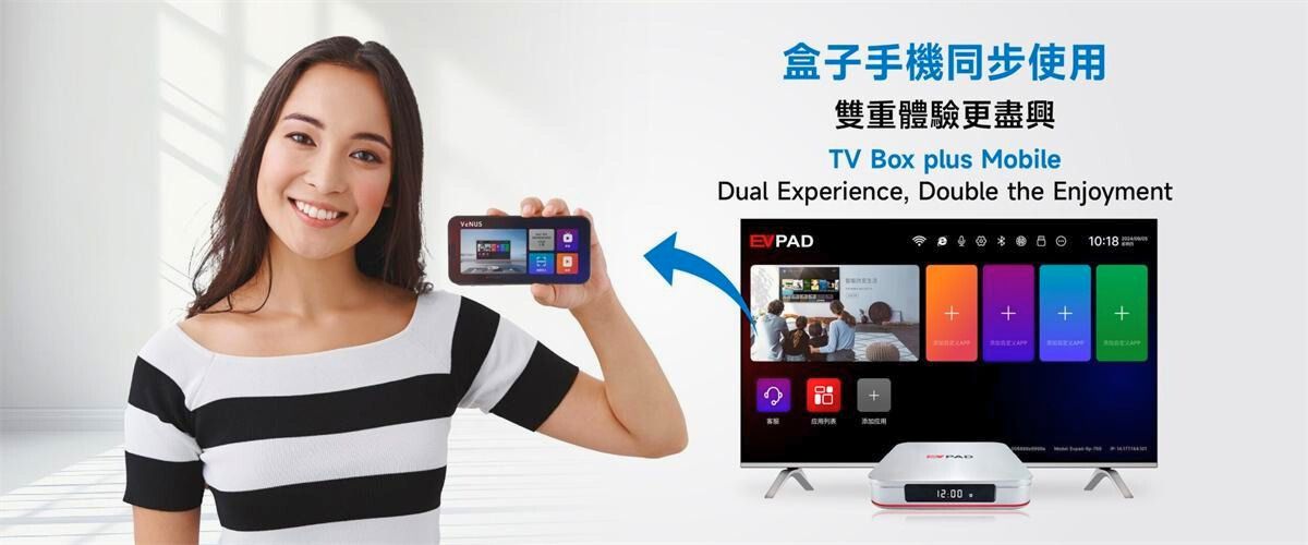 EVPAD 12S TV box phone screen sync