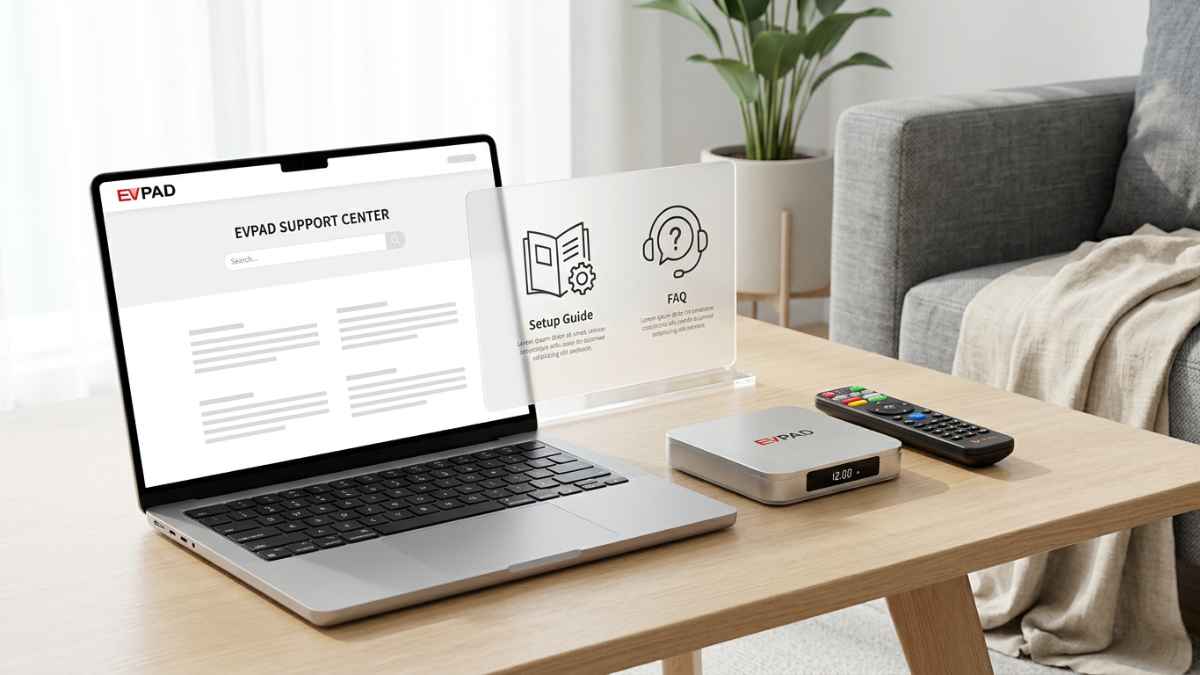 EVPAD TV Box setup download and customer support resources