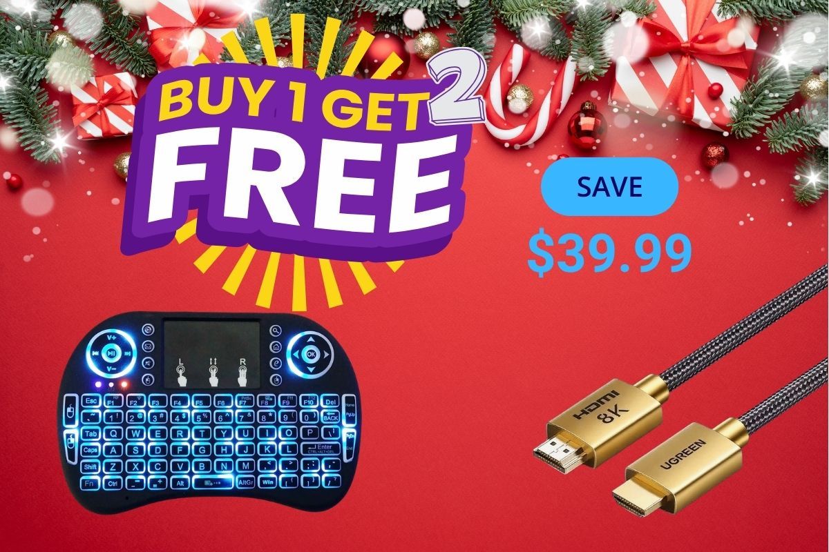 Free Keyboard and 8K HDMI Cable