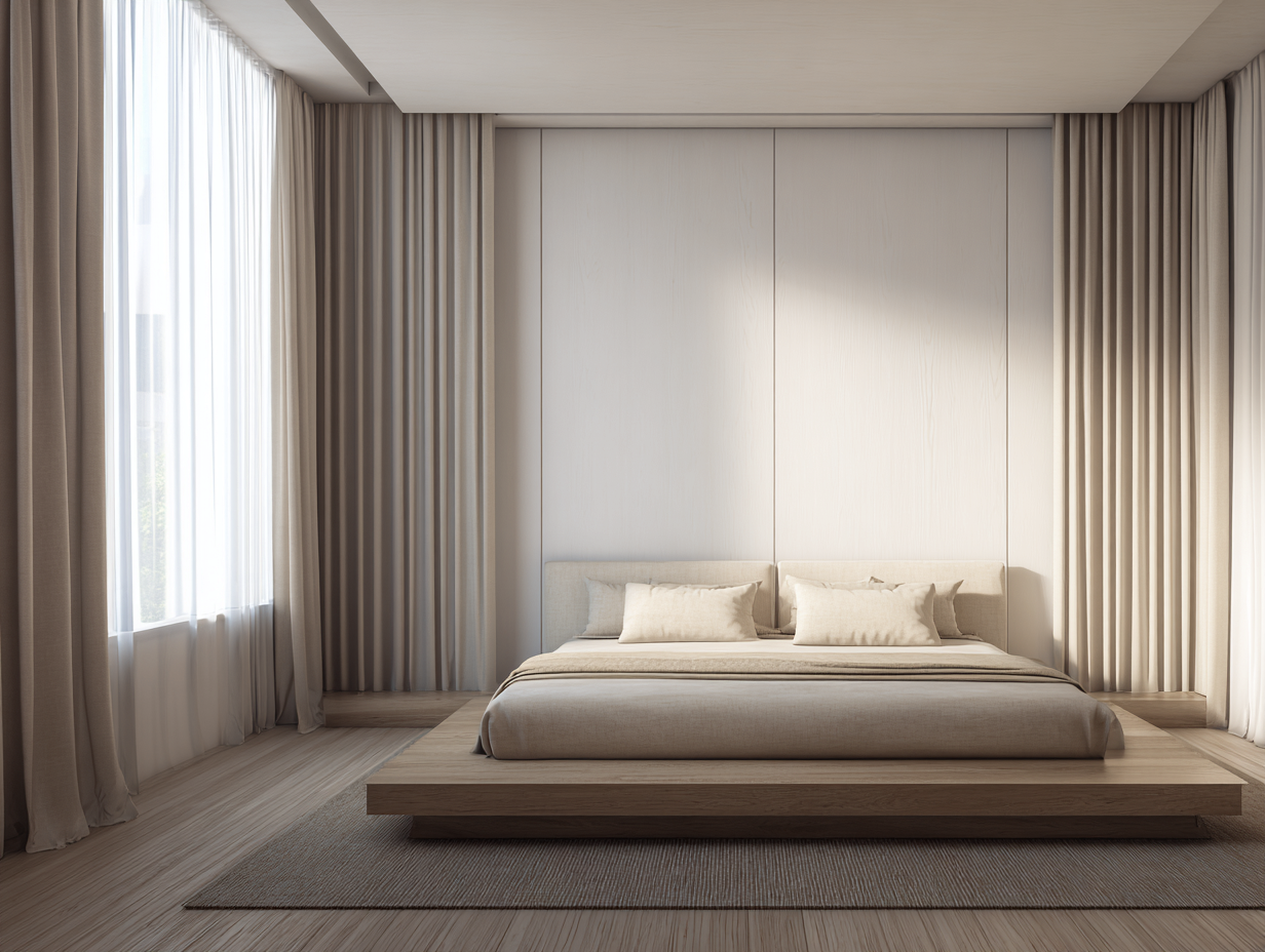 Camas dobles-tela-madera-204x166x95 cm-beige-estilo moderno-Luxegetpad