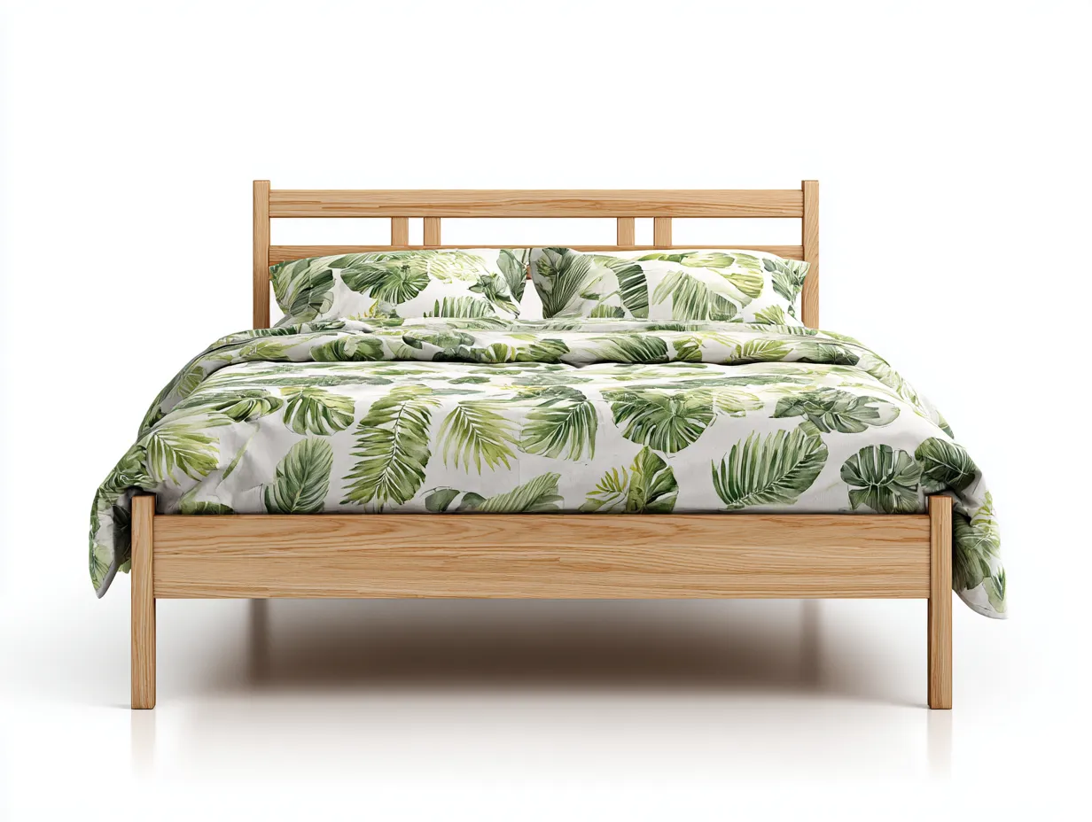 Lit double-bois-204x164x97 cm-Naturel-style scandinave-Nookuphut