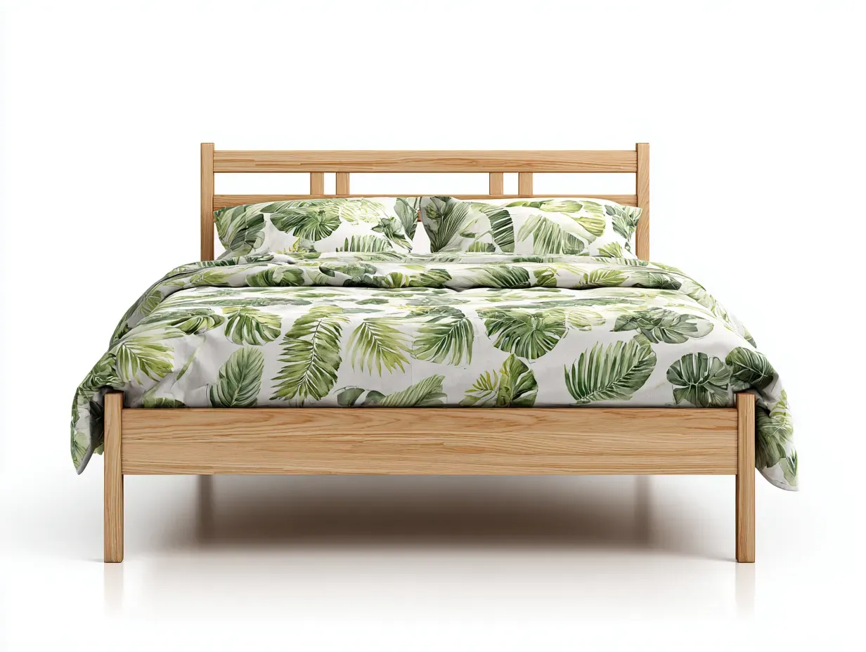 Lit double-bois-204x164x97 cm-Naturel-style scandinave-Nookuphut