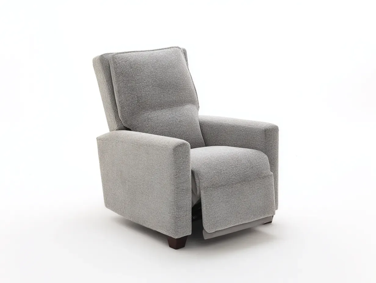 Fauteuil relax-tissu-98x92x102 cm-Gris-style moderne confortable-Nookuphut