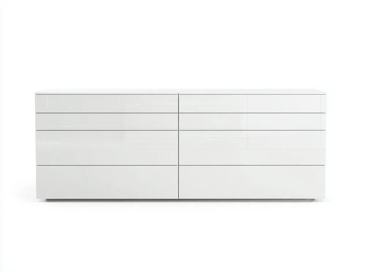 Commode-bois-MDF-160x45x75 cm-Blanc-style contemporain-Nookuphut