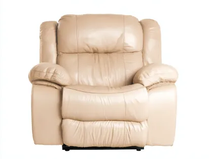 Fauteuil relax-cuir-98x94x103 cm-Beige-style détente moderne-Nookuphut