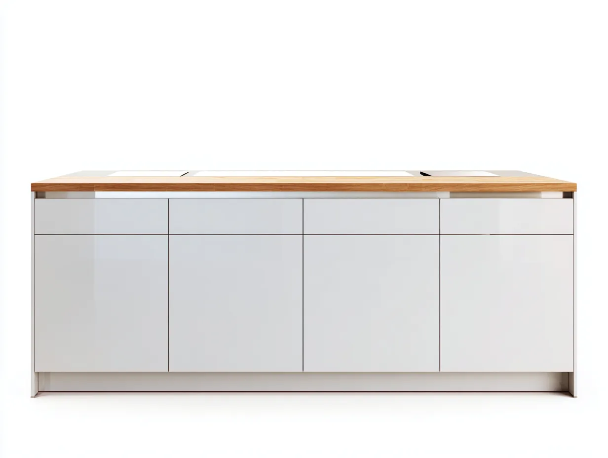 Commode-bois-MDF-184x47x87 cm-Blanc-Bois-style moderne-Nookuphut