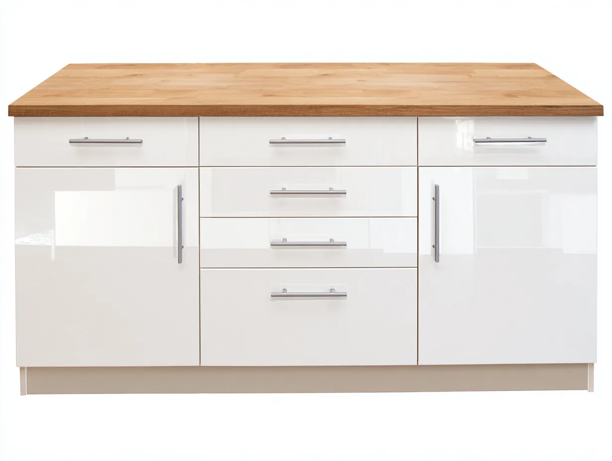 Commode-bois-MDF-176x48x88 cm-Blanc-Bois-style moderne-Nookuphut