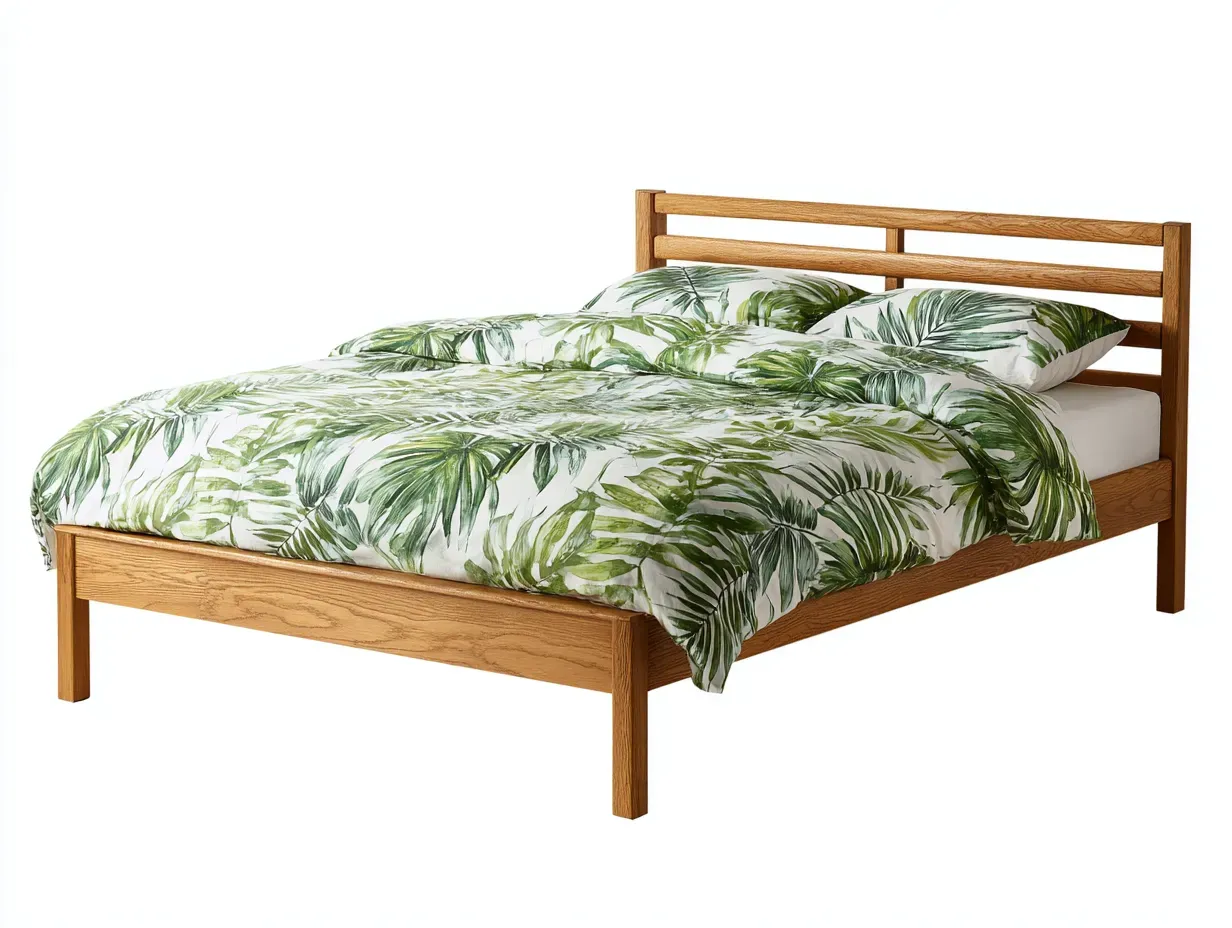 Lit double-bois-202x162x98 cm-Naturel-style scandinave-Nookuphut