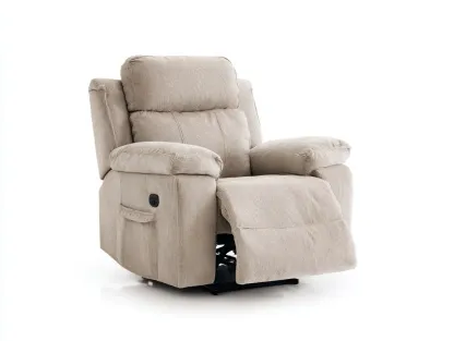 Fauteuil relax-tissu-100x94x103 cm-Beige-style confort moderne-Nookuphut