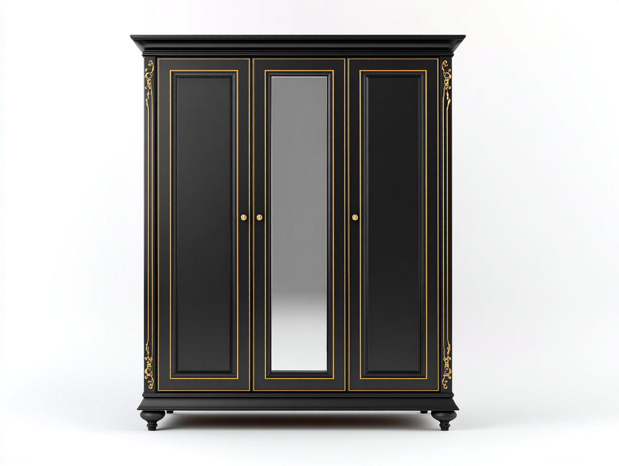 Wardrobe engineered wood 160x55x195 cm black for bedroom contemporary style