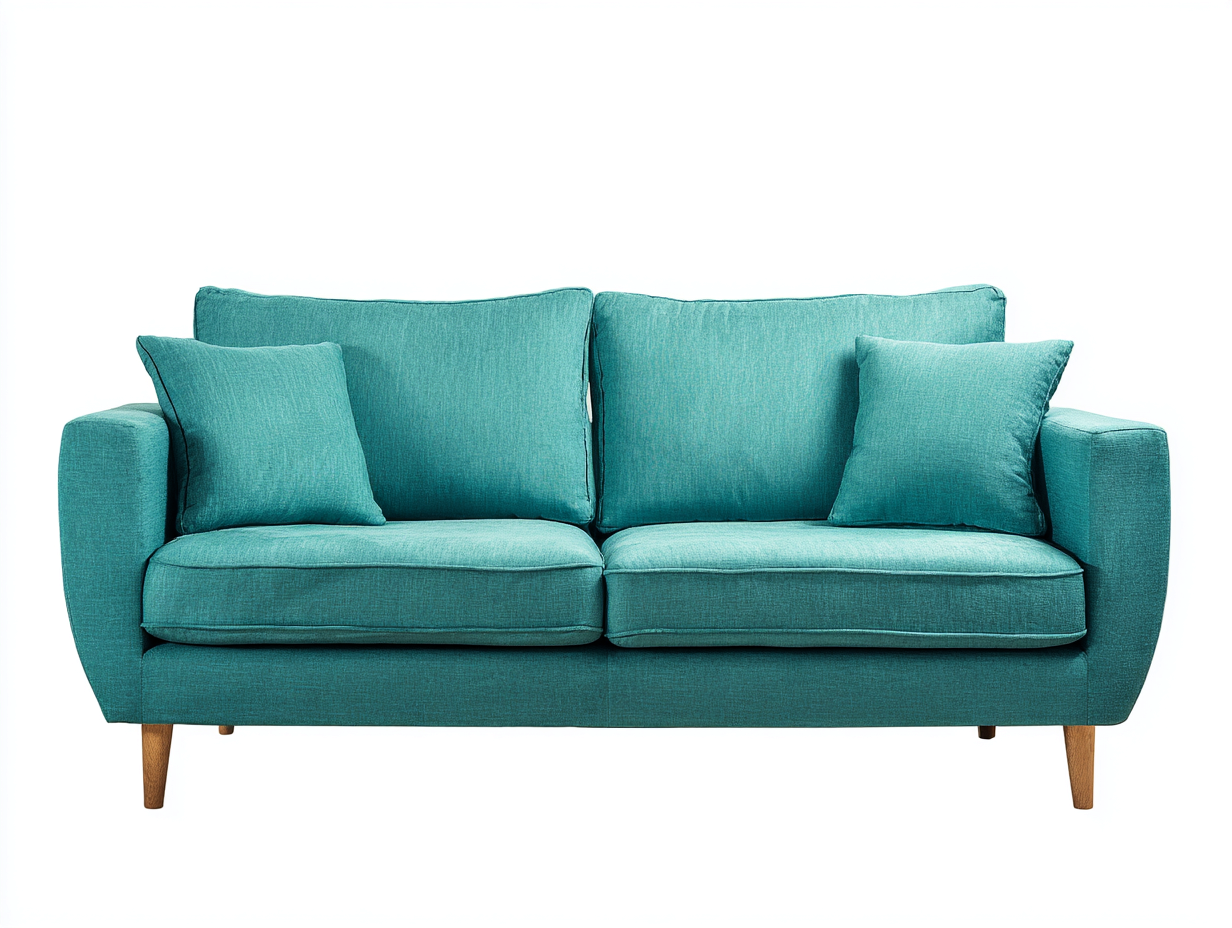 2 Seater Sofa fabric 178x90x84 cm blue for living room contemporary design