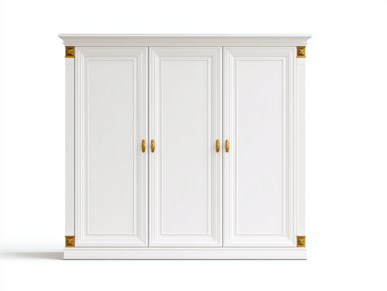 Wardrobe engineered wood 180x55x200 cm white for bedroom modern style