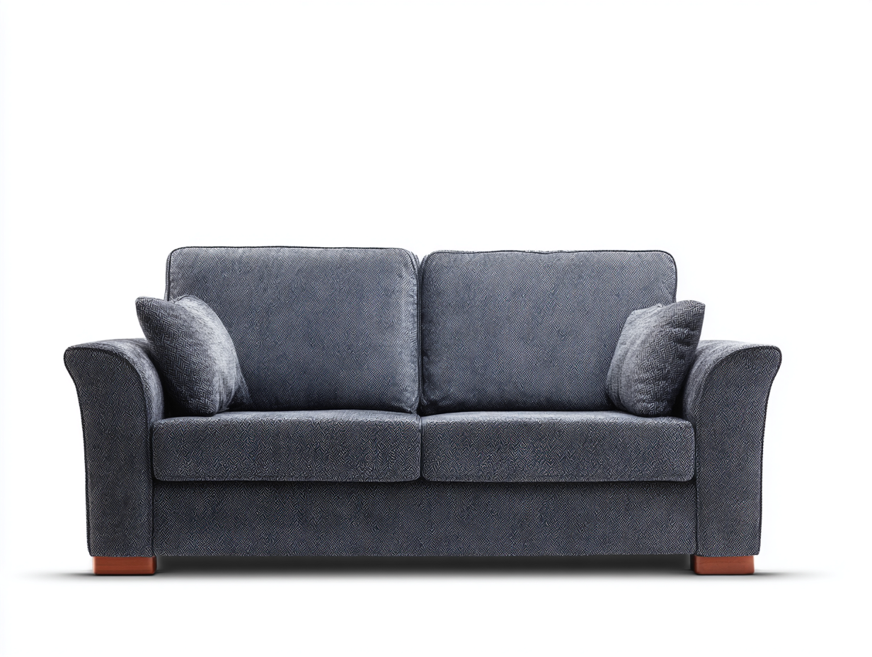 2 Seater Sofa fabric 182x92x86 cm dark grey for living room modern comfort