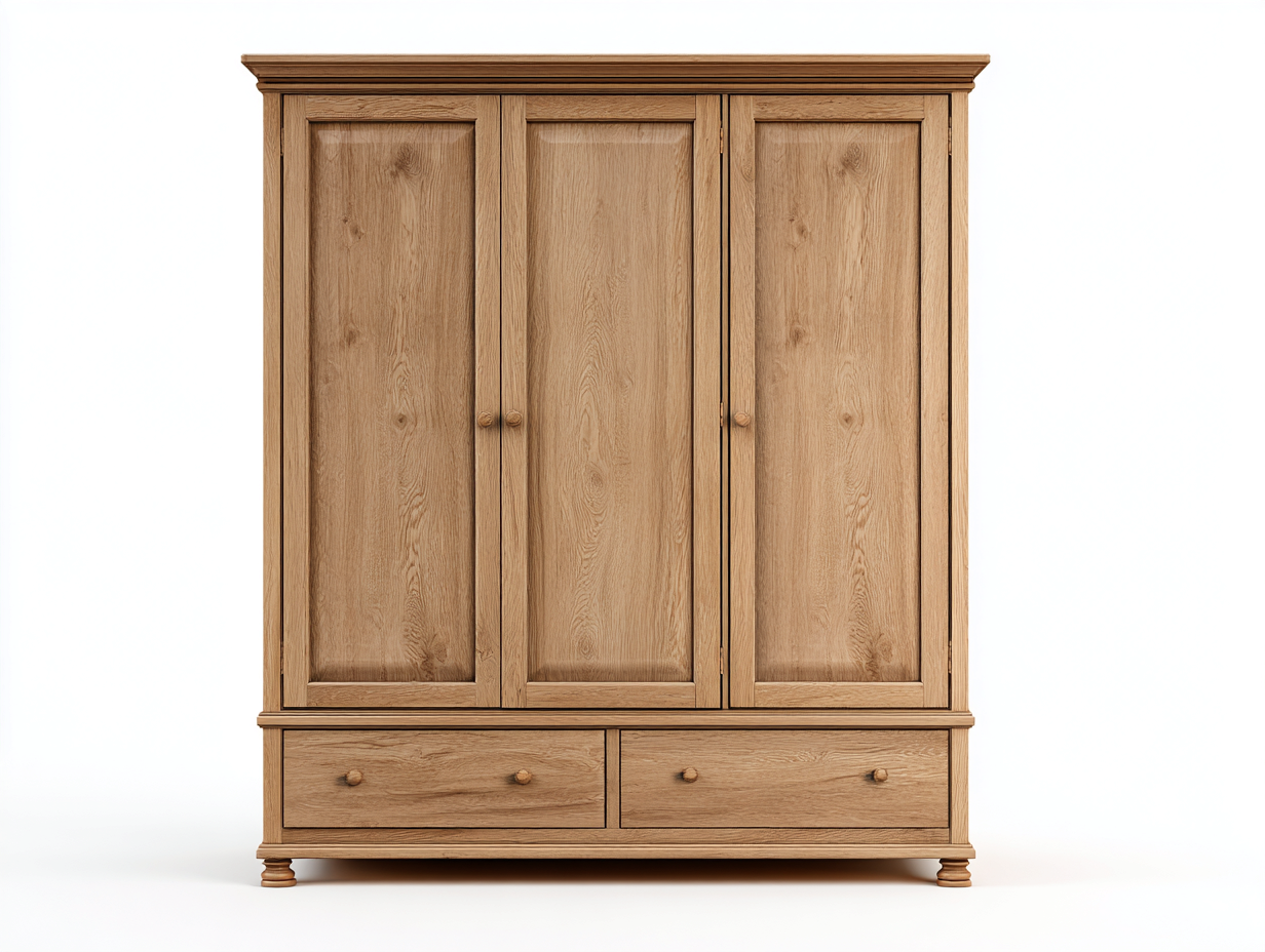 Wardrobe 150 × 60 × 195 cm – Oak – Hinged Door Design