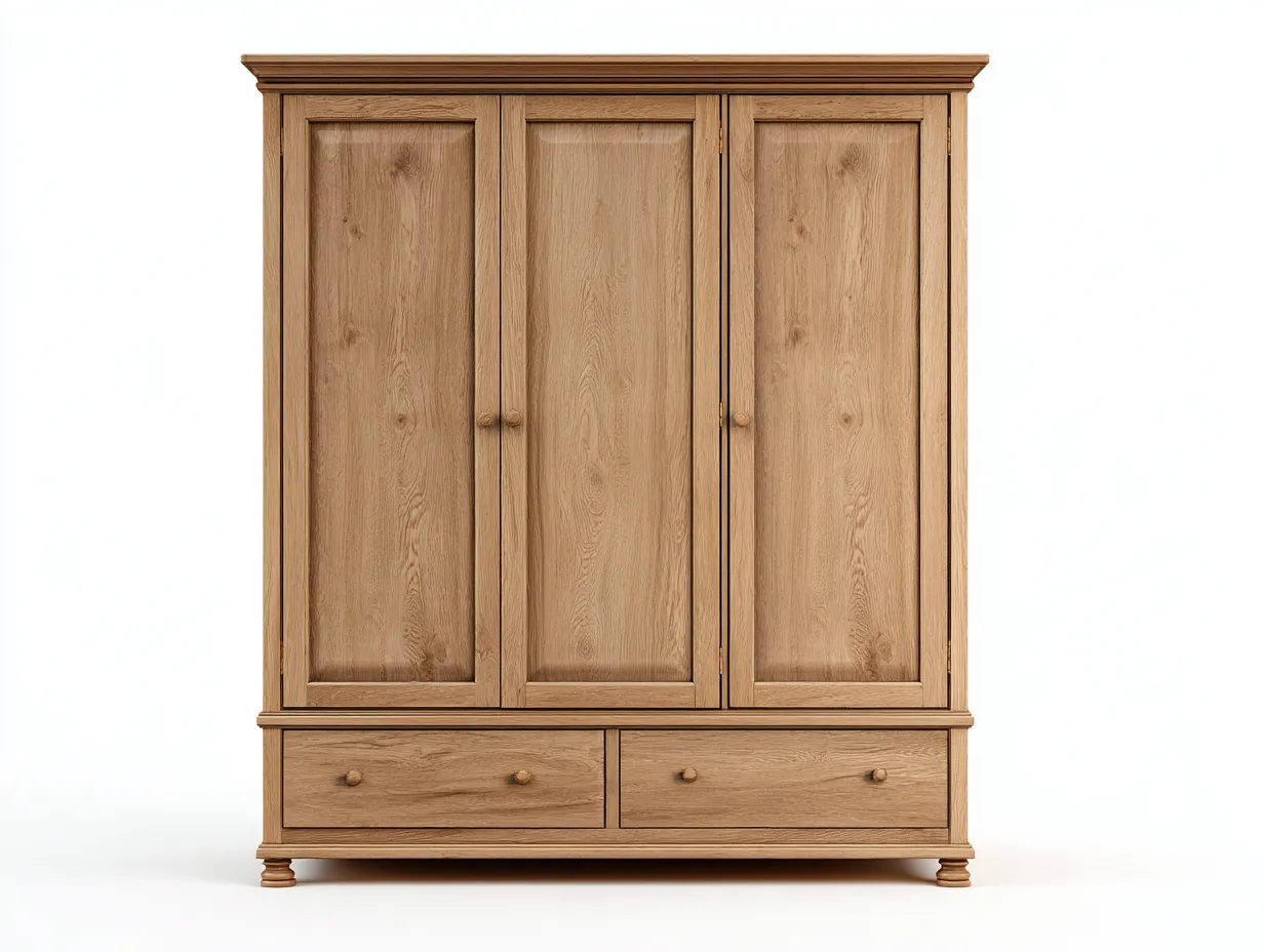 Wardrobe 150 × 60 × 195 cm – Oak – Hinged Door Design