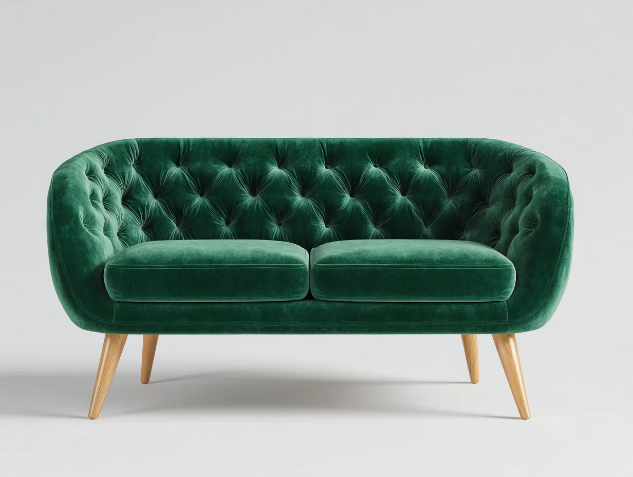 2 Seater Sofa classic indoor seating green