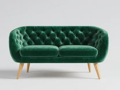 2 Seater Sofa classic indoor seating green