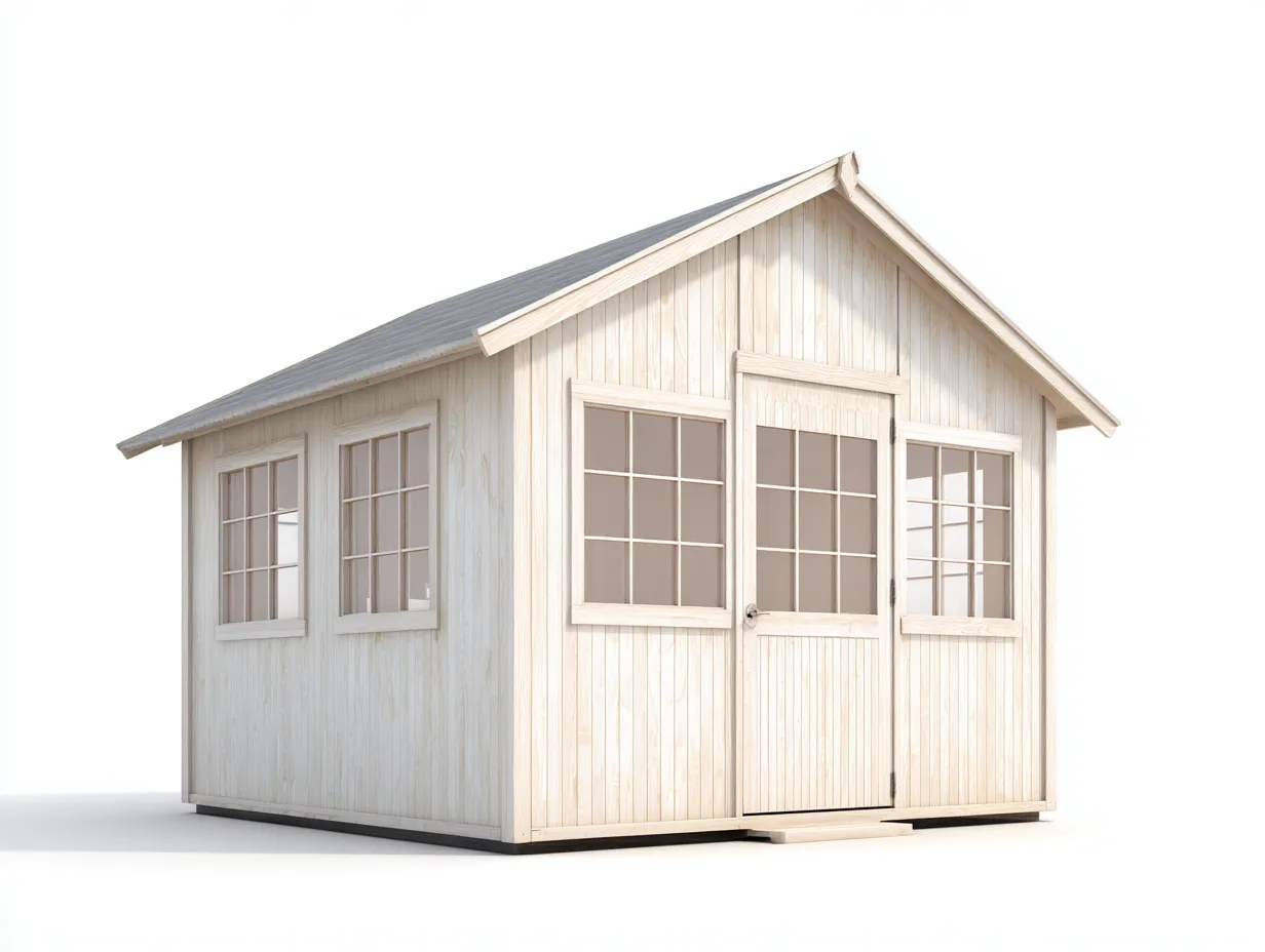 Storage Shed wood 200×150×200 cm beige for garden storage