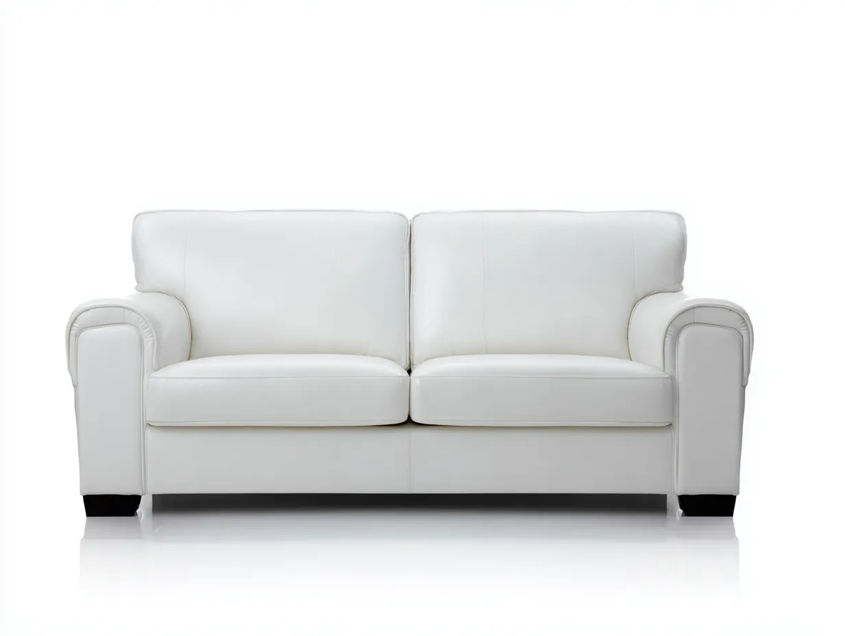 2 Seater Sofa simple indoor seating white