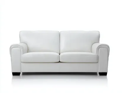 2 Seater Sofa simple indoor seating white