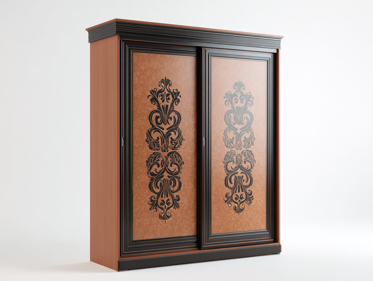 Wardrobe 160 × 60 × 190 cm – Brown – Sliding Door Design