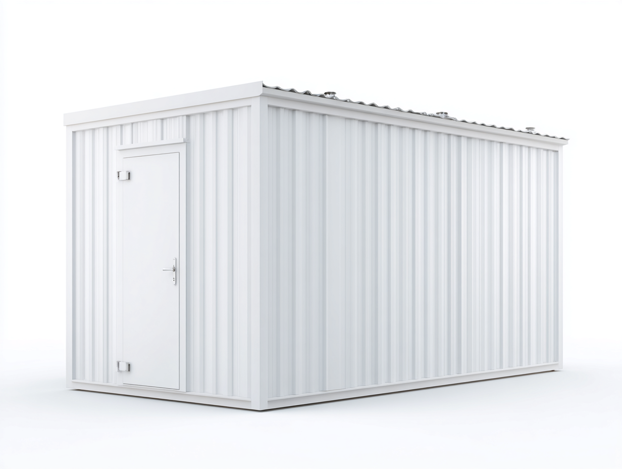 Storage Shed metal 180×120×180 cm white for outdoor storage