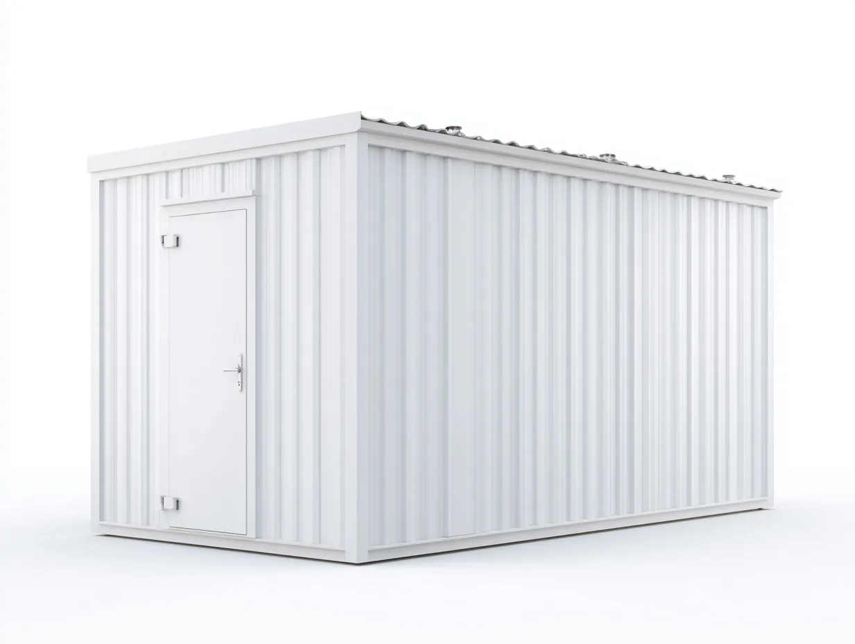 Storage Shed metal 180×120×180 cm white for outdoor storage