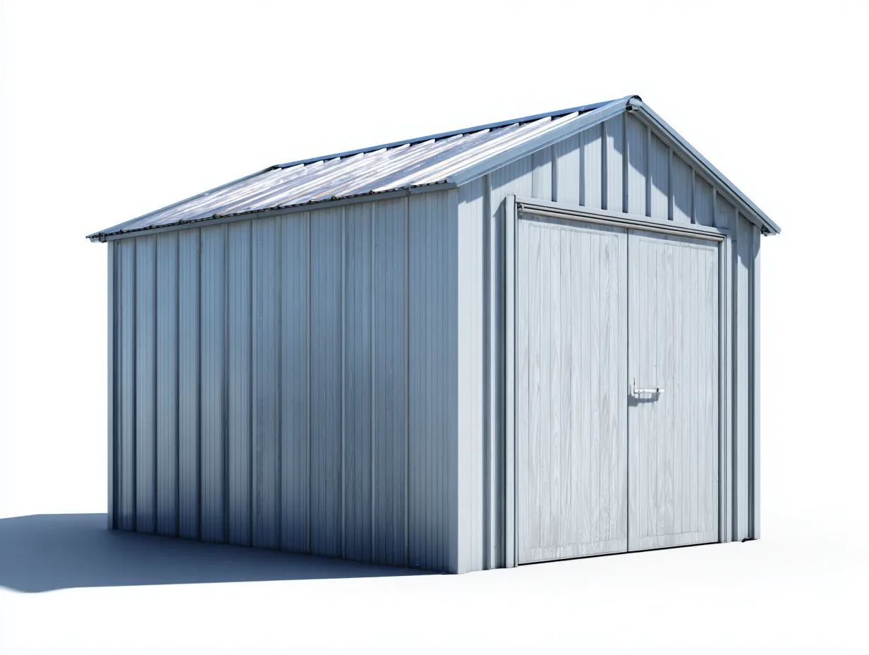 Storage Shed metal 190×135×185 cm blue grey for outdoor storage