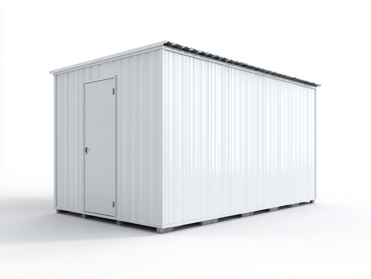 Storage Shed metal 210×150×200 cm white for outdoor storage