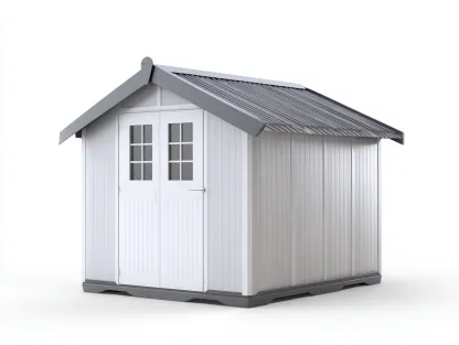 Storage Shed plastic 150×120×180 cm white grey for garden storage