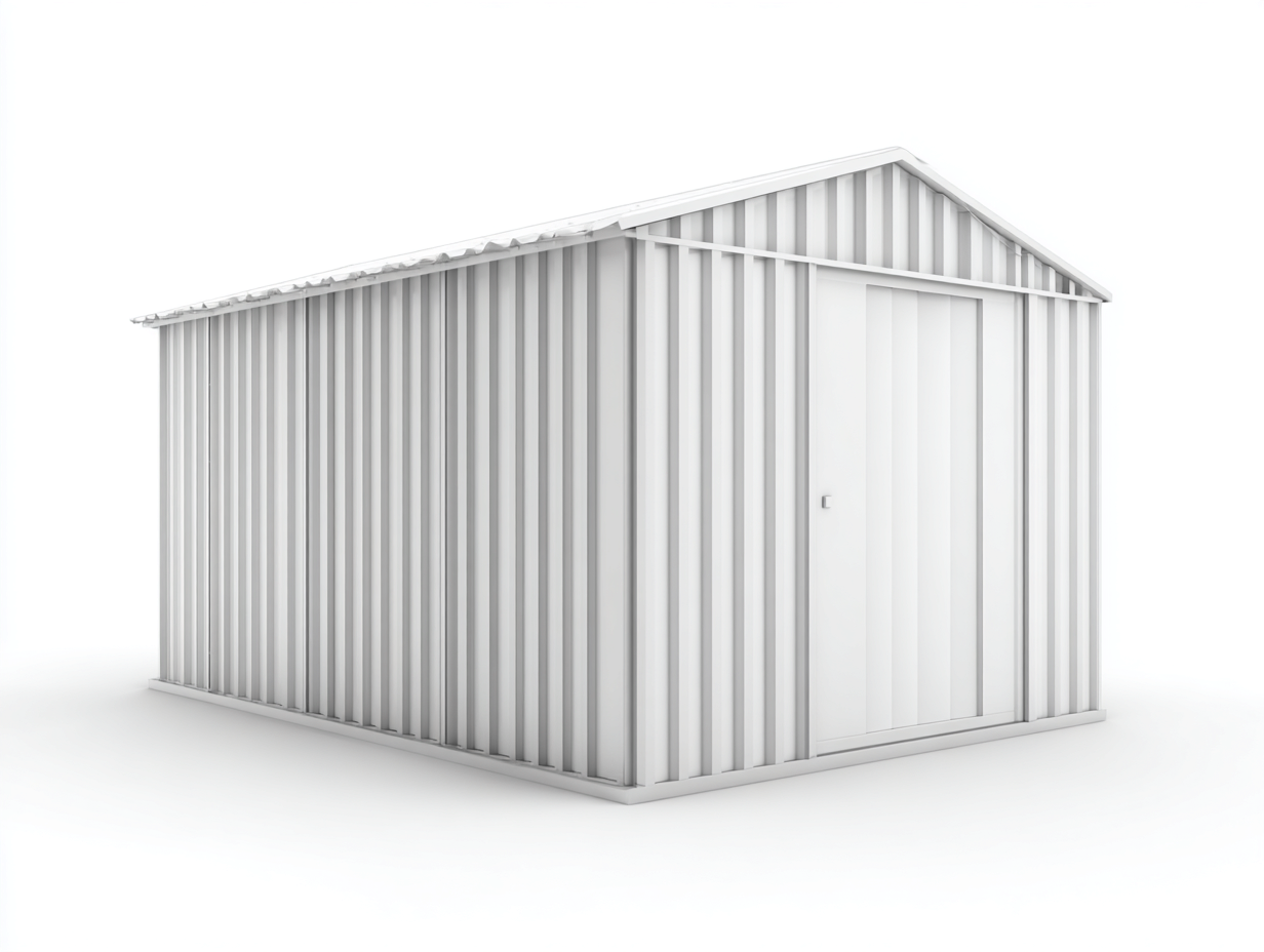 Storage Shed metal 200×140×190 cm white for outdoor storage
