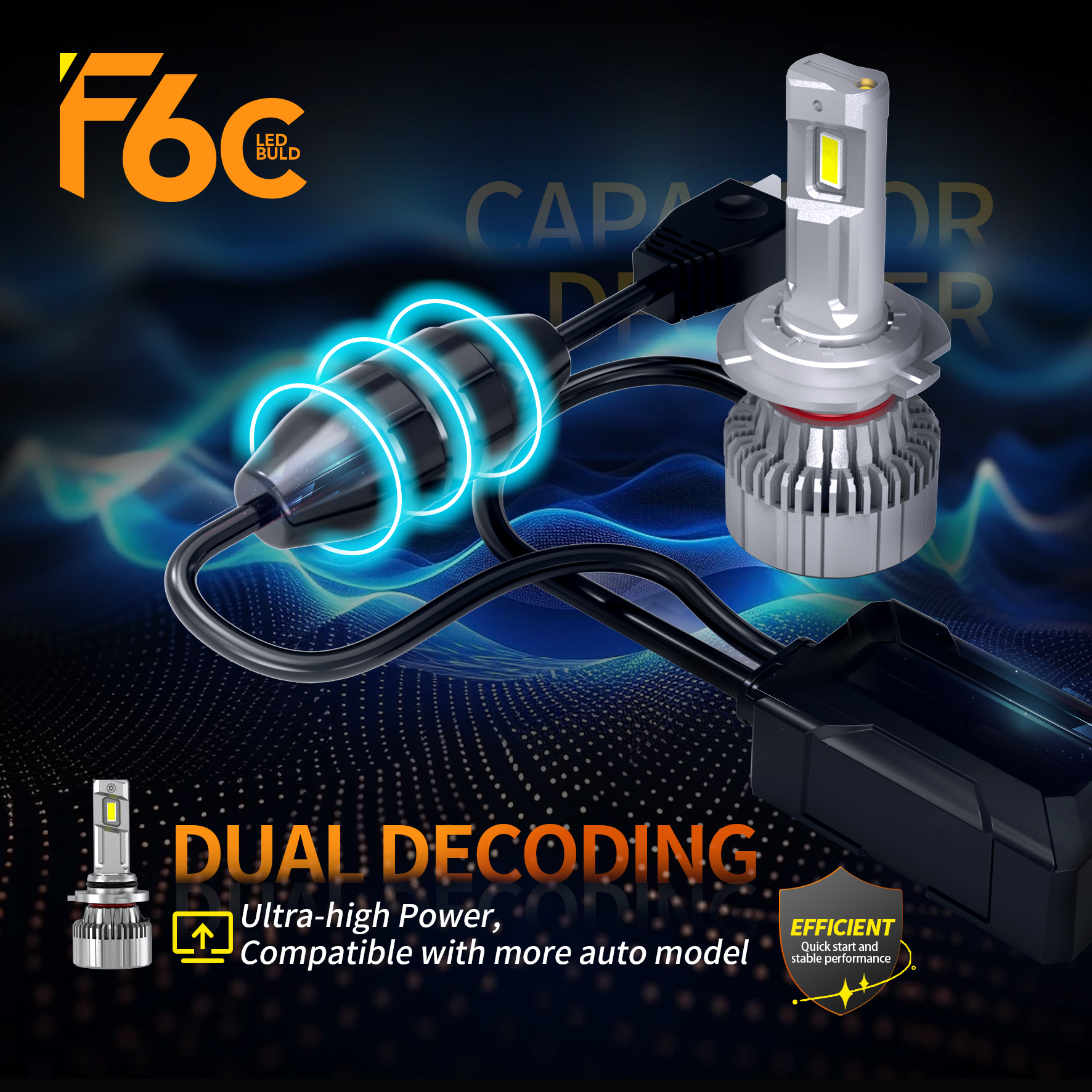 Intelligent temperature control and silent efficient cooling fan for LEDs