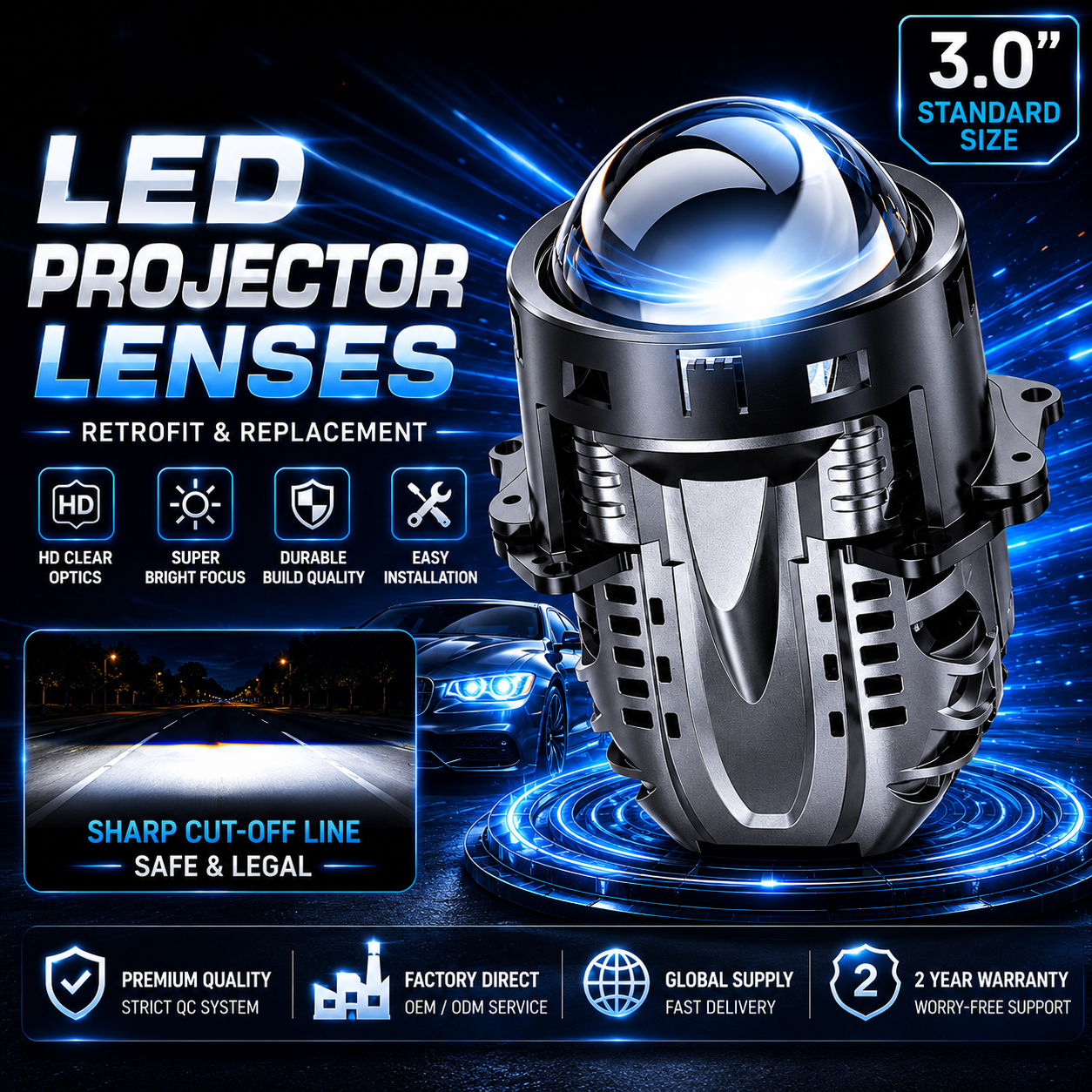 LED Projector Lenses