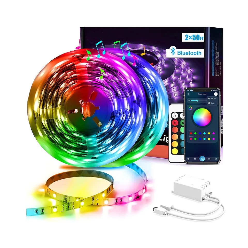 RGBIC Corner Floor Lamp with Music Sync and Magical Color Changing Effects