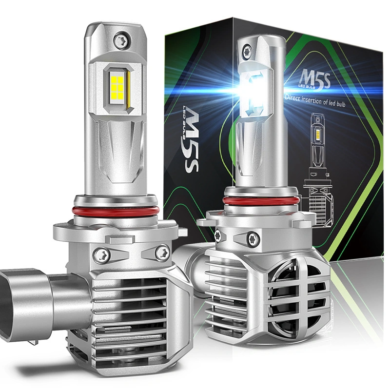 M5S Flagship LED Headlight Bulb 45W 8000LM | 1mm Ultra-thin Copper Substrate | Liquid Cooling Copper Tube | Dual Ball Fan | 6500K White | Professional Grade Plug & Play (2-Pack)