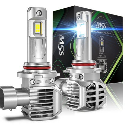 M5S Flagship LED Headlight Bulb 45W 8000LM | 1mm Ultra-thin Copper Substrate | Liquid Cooling Copper Tube | Dual Ball Fan | 6500K White | Professional Grade Plug & Play (2-Pack)