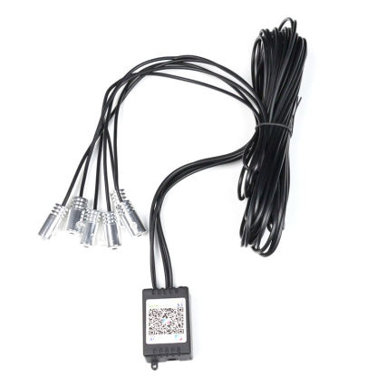 APP Control RGB Car LED Interior Ambient Lights Music Sync Footwell Kit Bluetooth 16 Million Colors