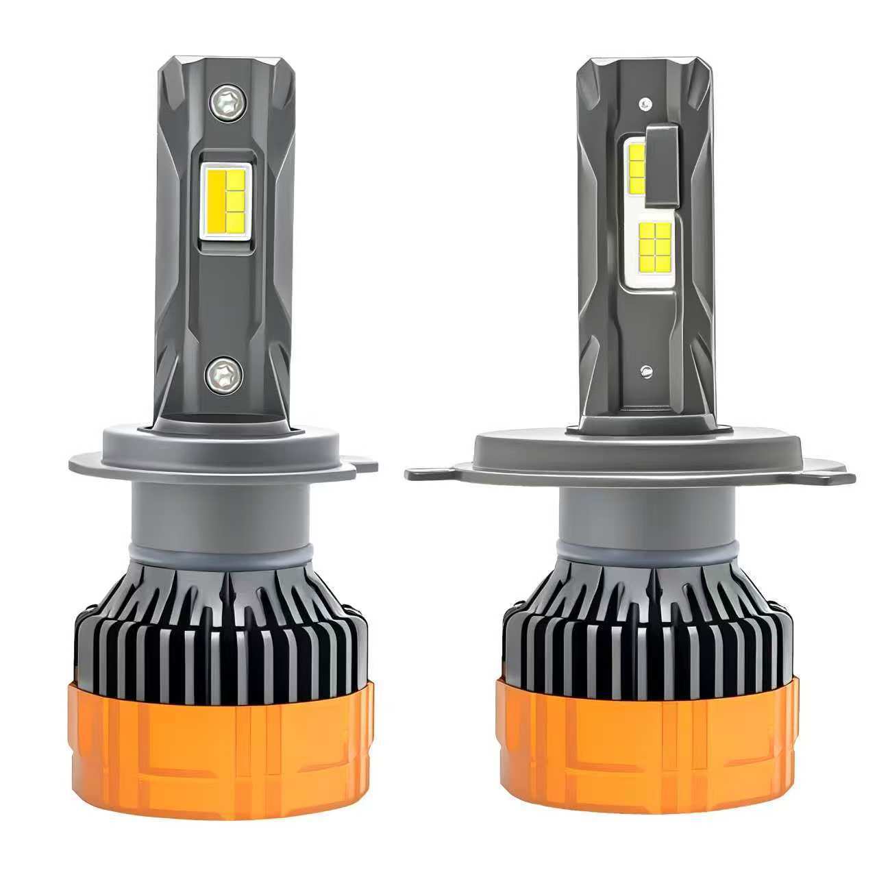 3-Color Remote Strobe LED Car Headlight 80W 6000LM 12V IP67 for H1 H4 H7 H11 9005 9006