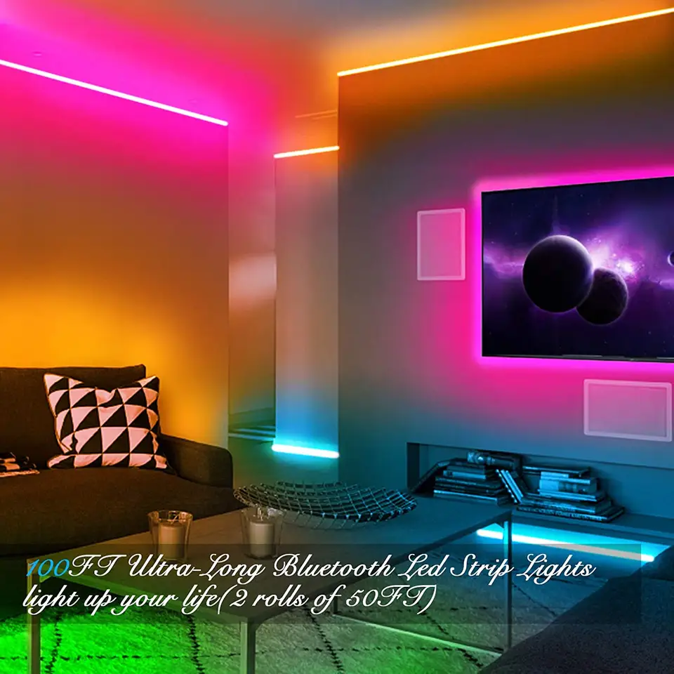RGBIC floor lamp music sync for gaming room decor