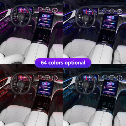 APP Control RGB Car LED Interior Ambient Lights Music Sync Footwell Kit Bluetooth 16 Million Colors
