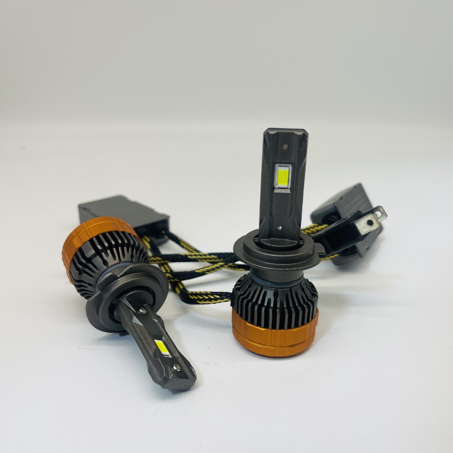 3-Color Remote Strobe LED Car Headlight 80W 6000LM 12V IP67 for H1 H4 H7 H11 9005 9006