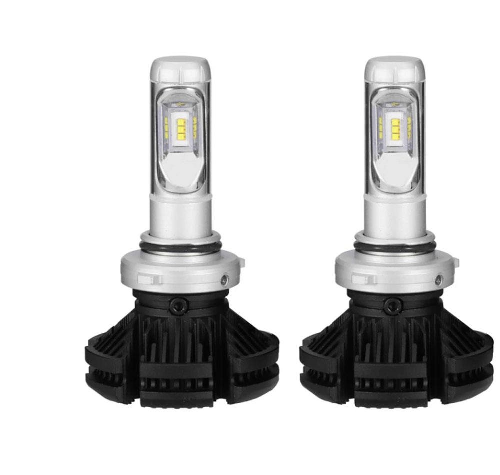 X3 DIY Multi-Color LED Headlight Bulb 22W 3400LM | 4-Color Temperature Films Included | Lumileds Luxeon ZES Chips | 360° Adjustable Beam | Aviation Aluminum 6063 (2-Pack)