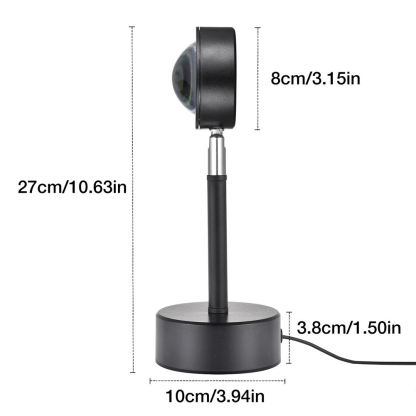 Portable Sunset Projection Lamp Night Light - Romantic Ambient Lighting for Bedroom, Party, Photography & Gift