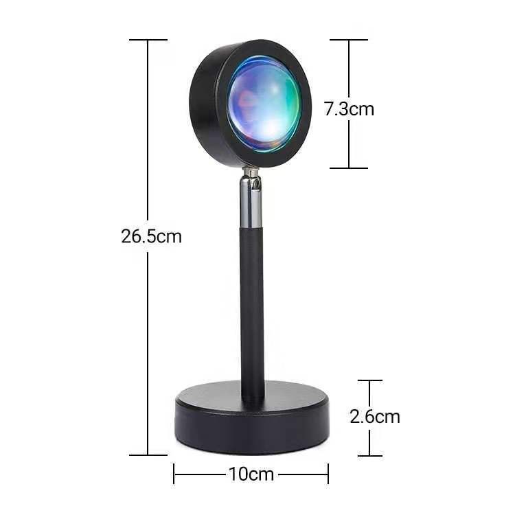 Modern RGB 16-Color LED Sunset Projection Lamp - App Controlled Halo Sunset Light for Home & Office