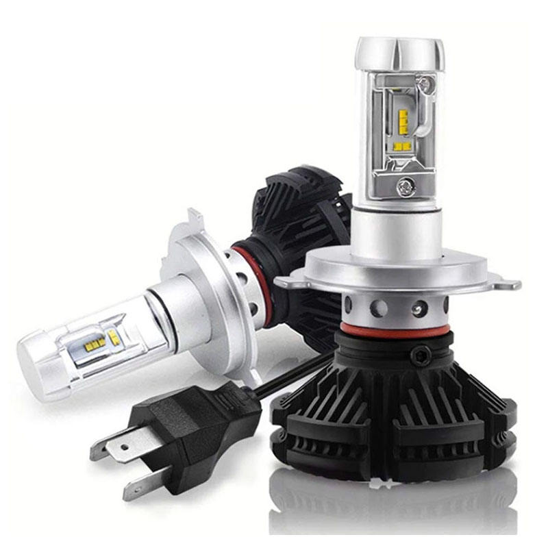X3 DIY Multi-Color LED Headlight Bulb 22W 3400LM | 4-Color Temperature Films Included | Lumileds Luxeon ZES Chips | 360° Adjustable Beam | Aviation Aluminum 6063 (2-Pack)