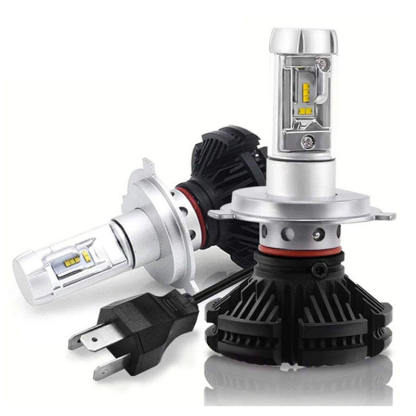 X3 DIY Multi-Color LED Headlight Bulb 22W 3400LM | 4-Color Temperature Films Included | Lumileds Luxeon ZES Chips | 360° Adjustable Beam | Aviation Aluminum 6063 (2-Pack)