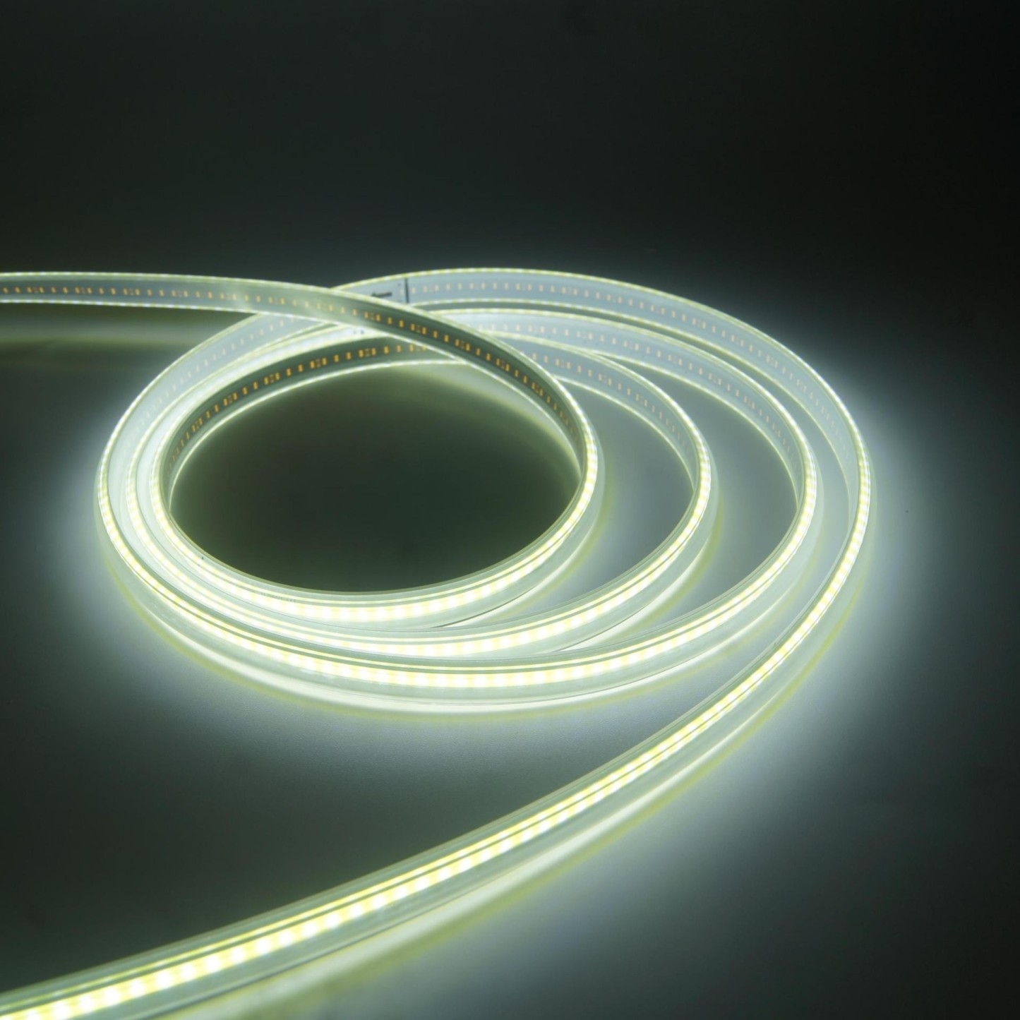 SeaPeak 220V Flexible LED Neon Strip - 100m Continuous Length, 210LEDs/m High Density, IP65 Waterproof UV-Resistant Silicone, 5-Year Warranty (2400K-6000K)